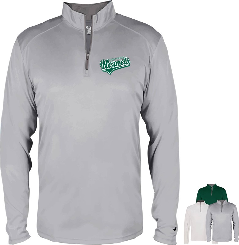 Men's Performance Quarter-Zip Pulloverv- Vintage Hornets Logo 4102VH